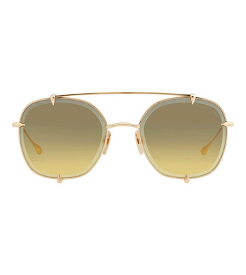 Dita Talon-Two Unisex Grey-Amber Aviator Sunglasses