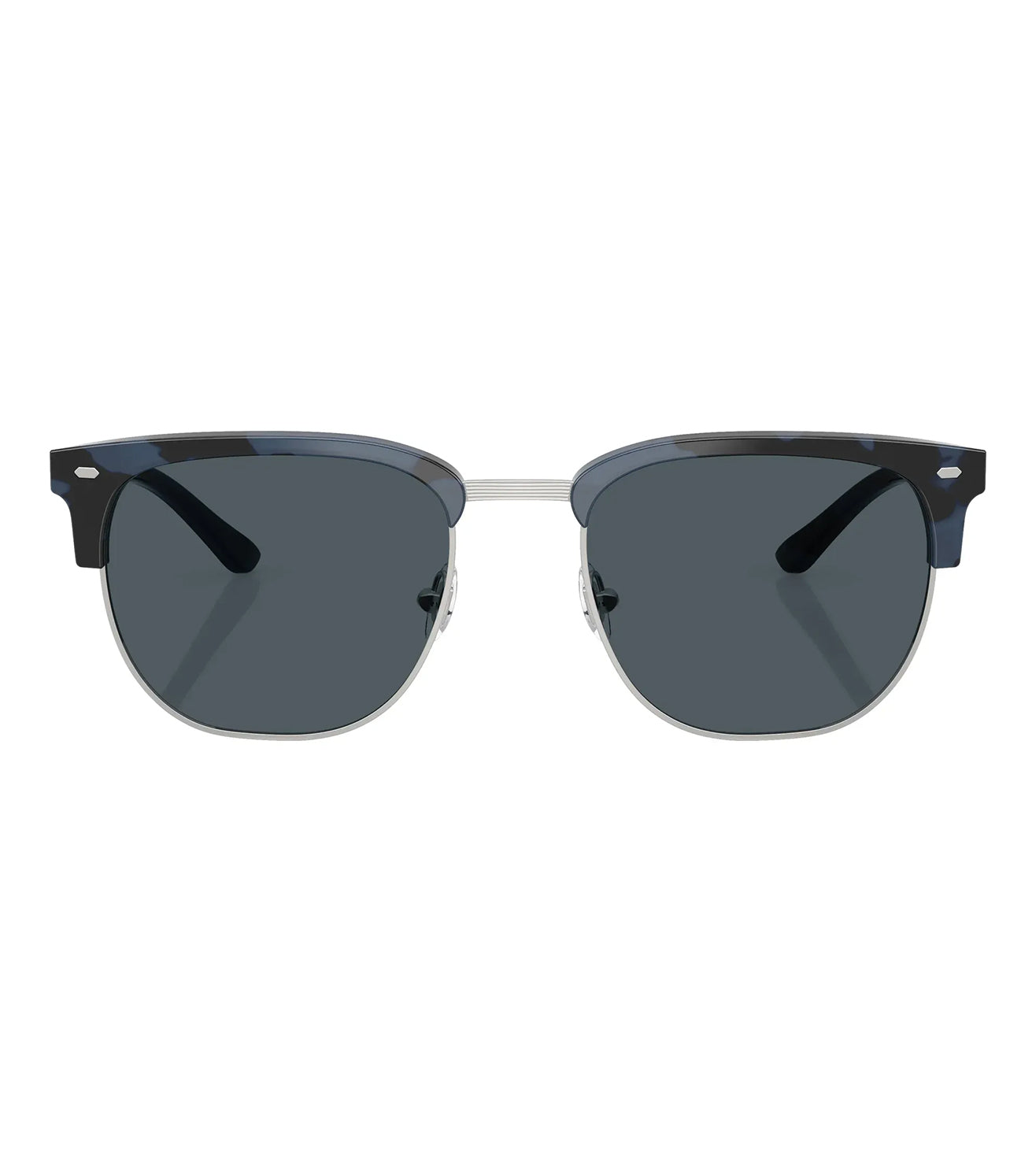 Brooke Brother's Men's Blue Gray Solid Square Sunglasses