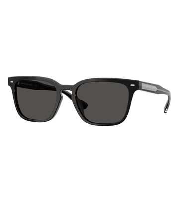 Brooke Brother's Men's Dark Solid Grey Rectangular Sunglasses