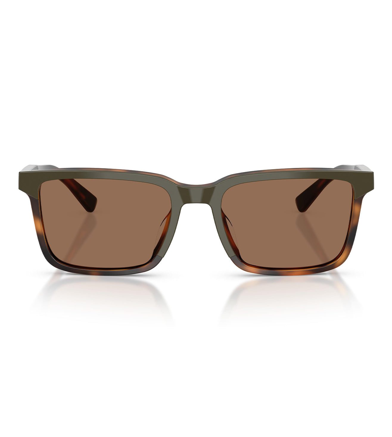 Brooke Brother's Men's Dark Brown Rectangular Sunglasses