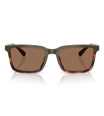 Brooke Brother's Men's Dark Brown Rectangular Sunglasses