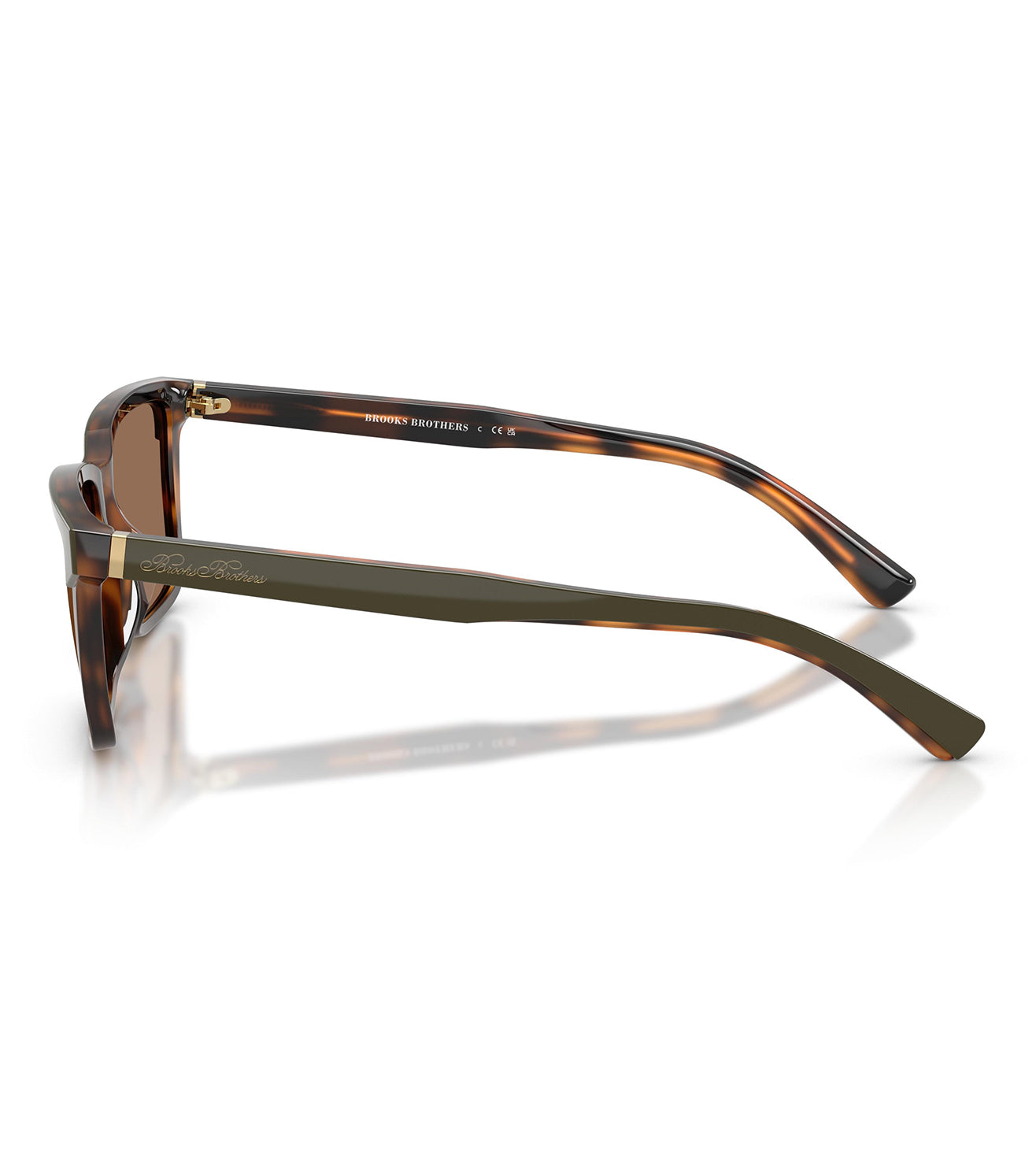 Brooke Brother's Men's Dark Brown Rectangular Sunglasses