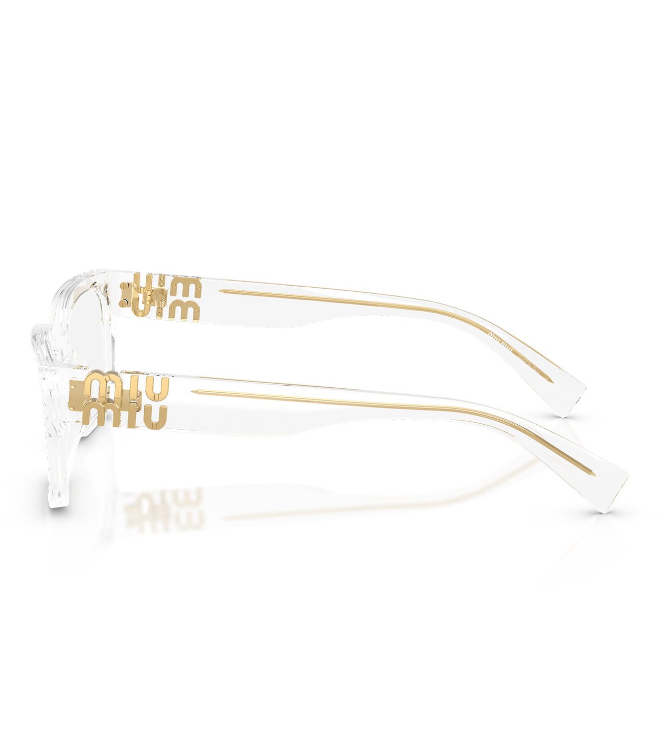 Miu Miu Women Transparent Rectangular Optical Frame