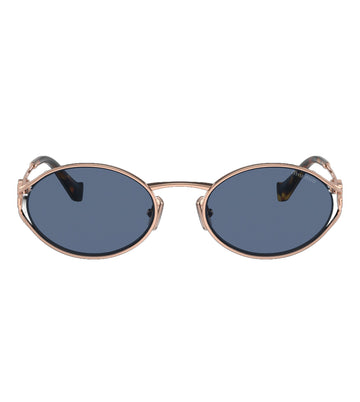 Miu Miu Women Dark Blue Oval Sunglasses