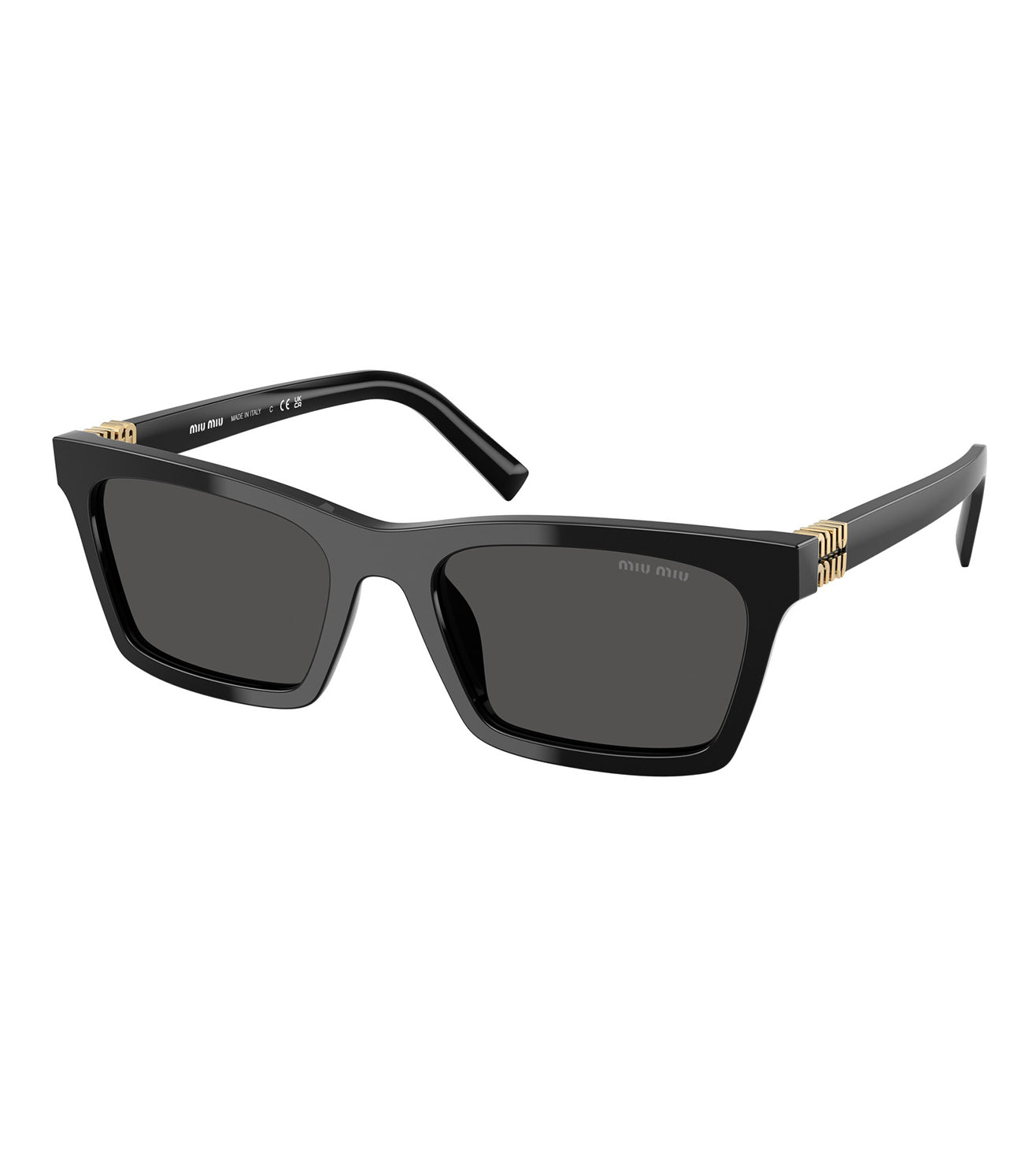 Miu Miu Women Dark Grey Rectangular Sunglasses