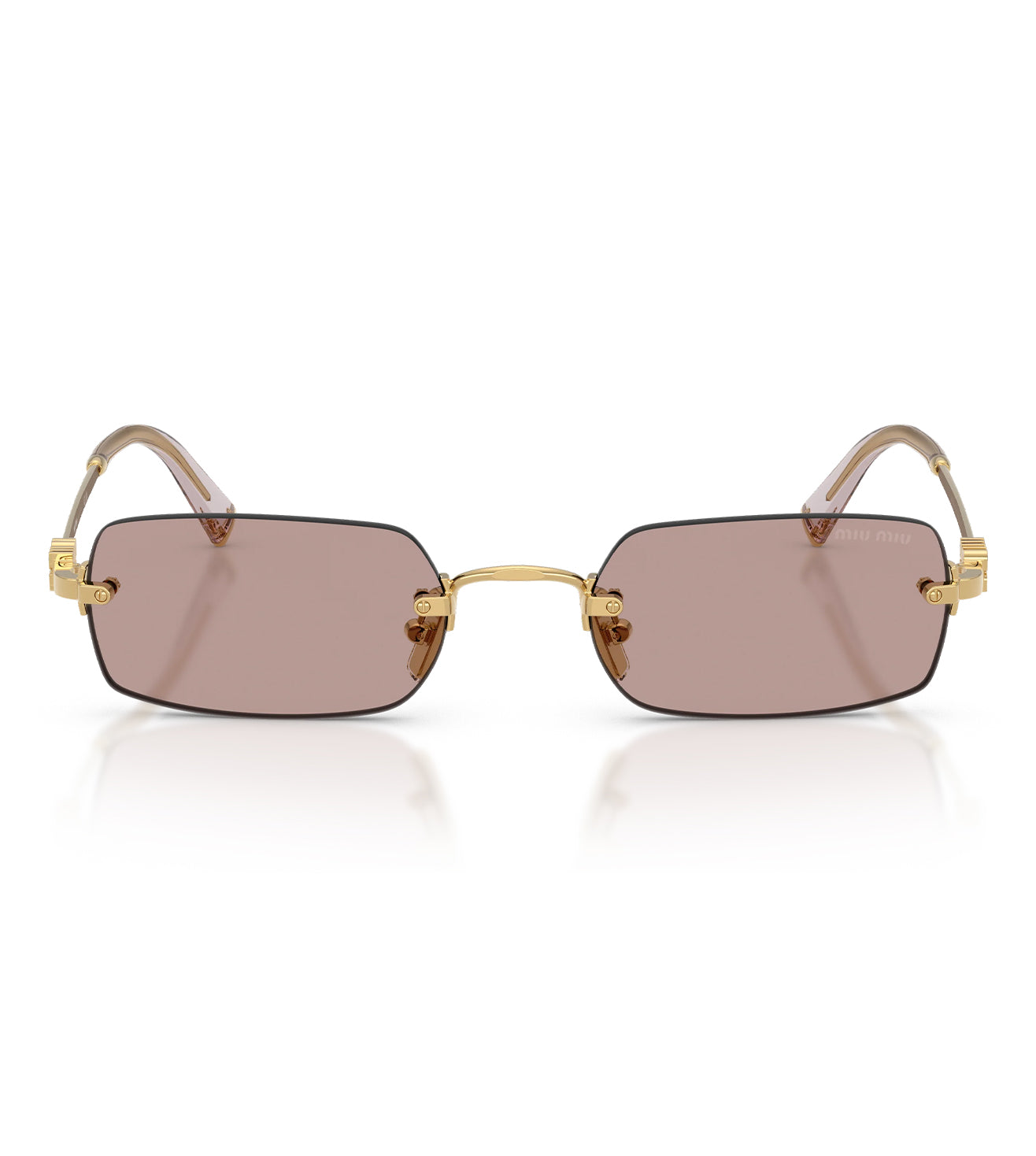Miu Miu Women Light Purple Rectangular Sunglasses