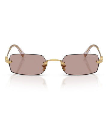 Miu Miu Women Light Purple Rectangular Sunglasses