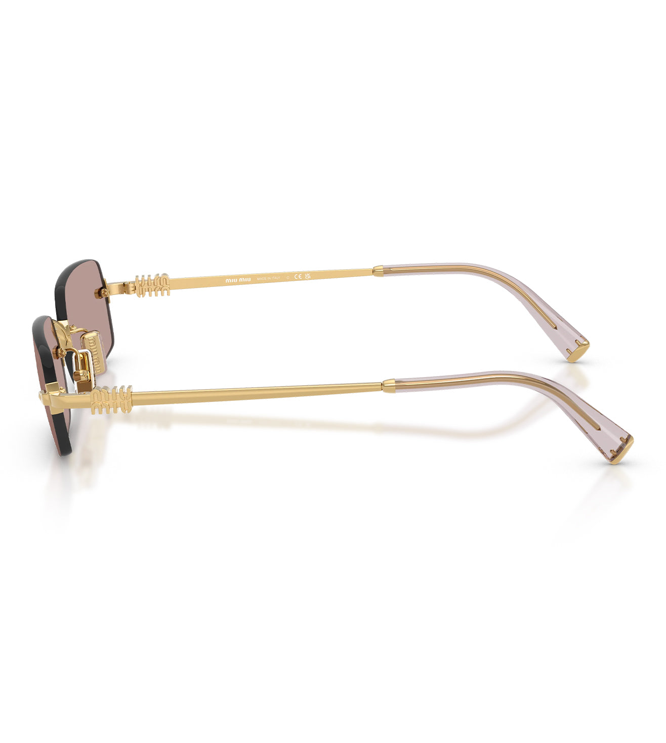 Miu Miu Women Light Purple Rectangular Sunglasses