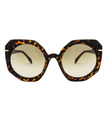 Mita Women's Light Green Round Sunglasses