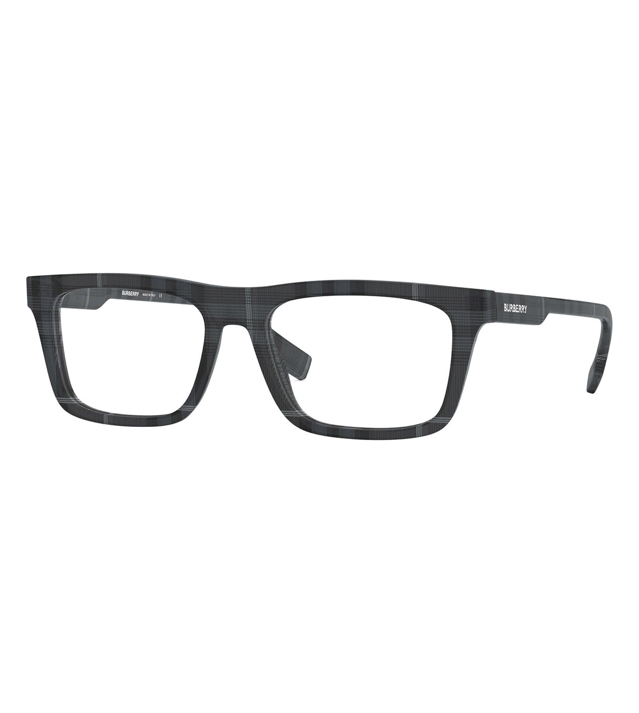 Burberry Women's Charcoal Checked Rectangular Optical Frames-zoom-2