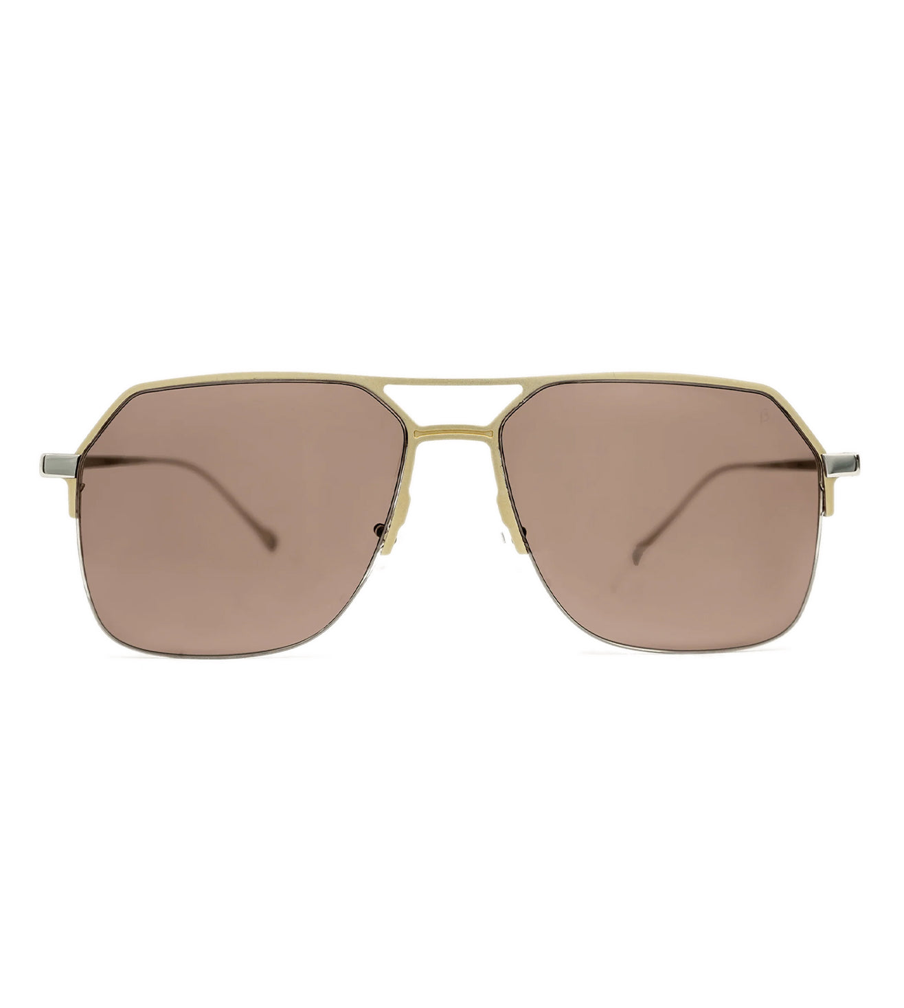 Mita Men's Brown Aviator Sunglasses