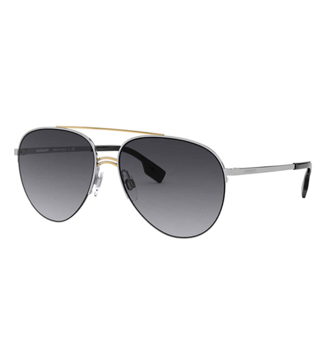 Burberry Women's Grey Gradient Aviator Sunglasses-zoom-2