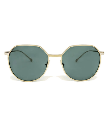 Mita Women's Green Round Sunglasses