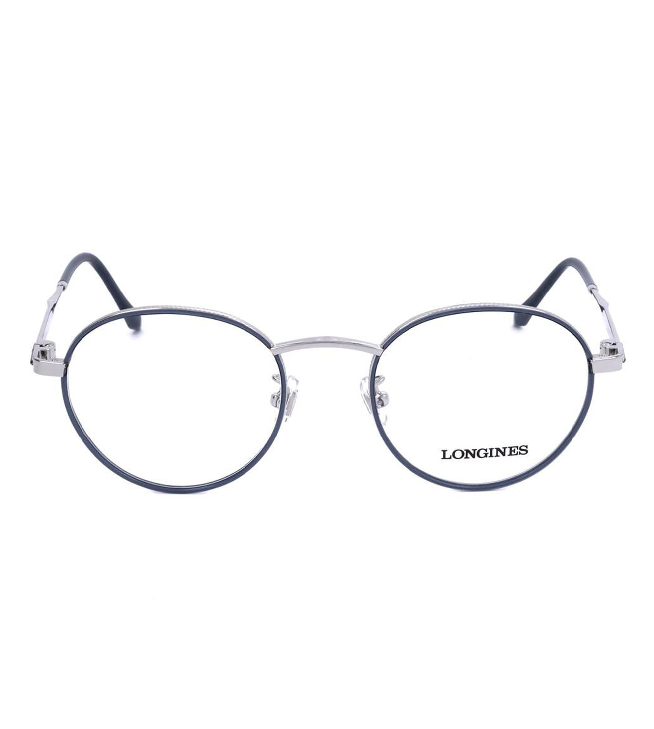 Longines Men's Blue Round Optical Frame