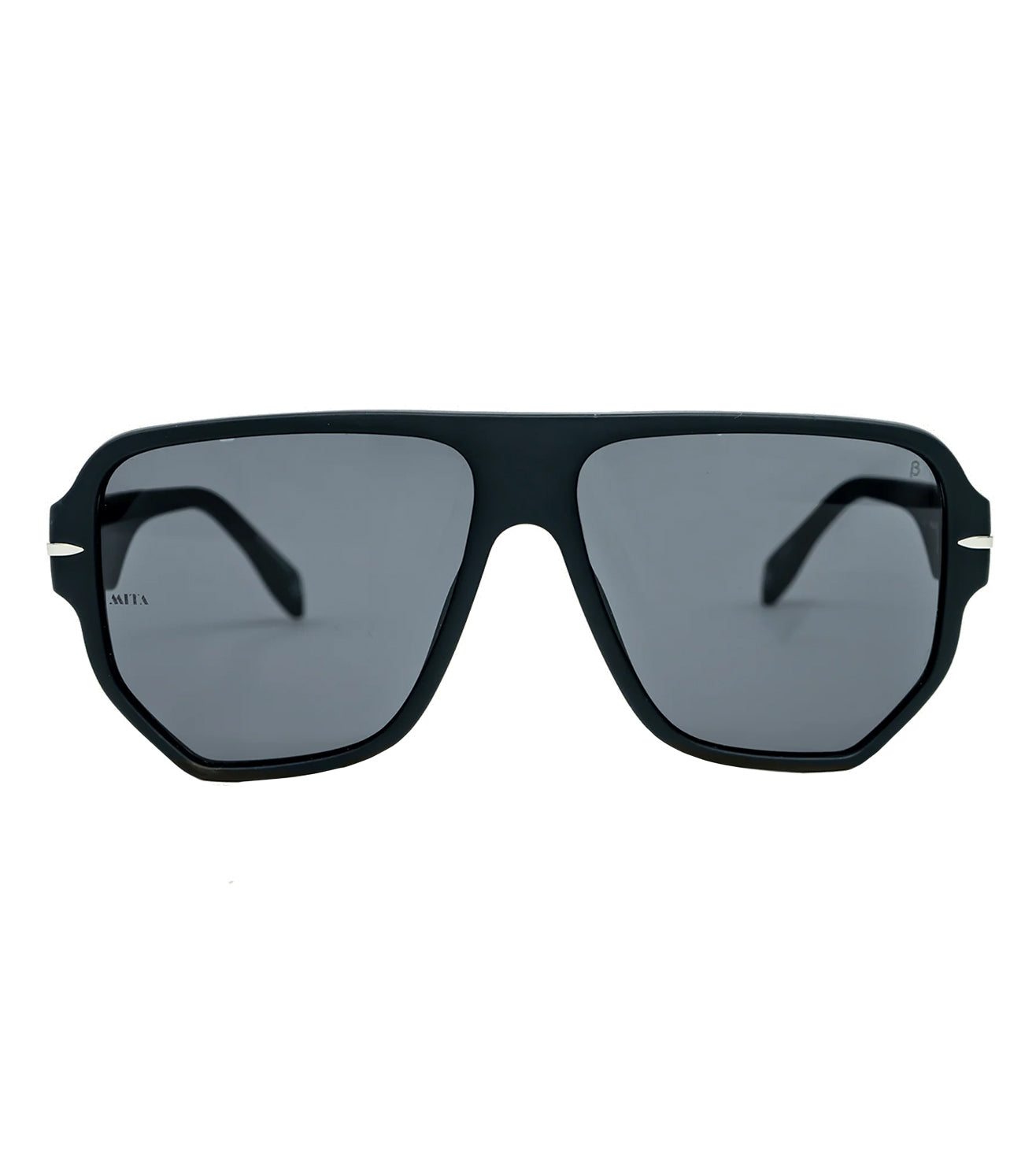 Mita Men's Dark Grey Square Sunglasses