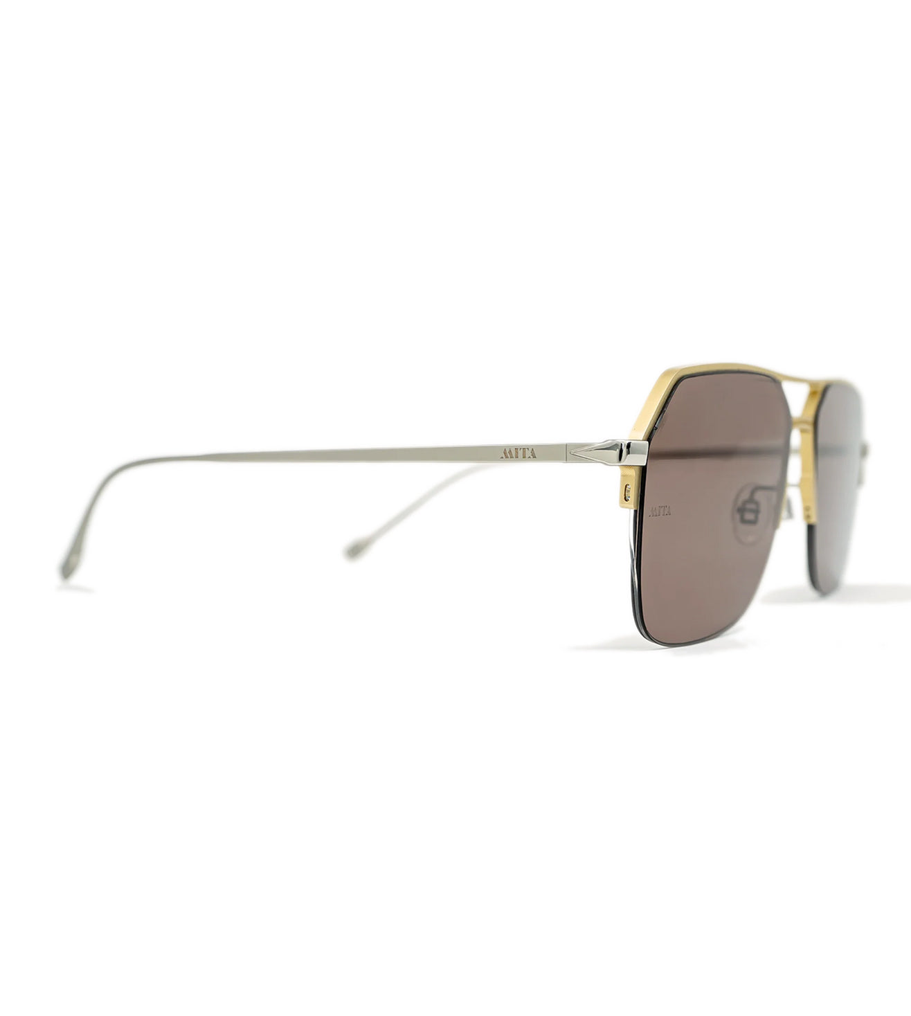 Mita Men's Brown Aviator Sunglasses
