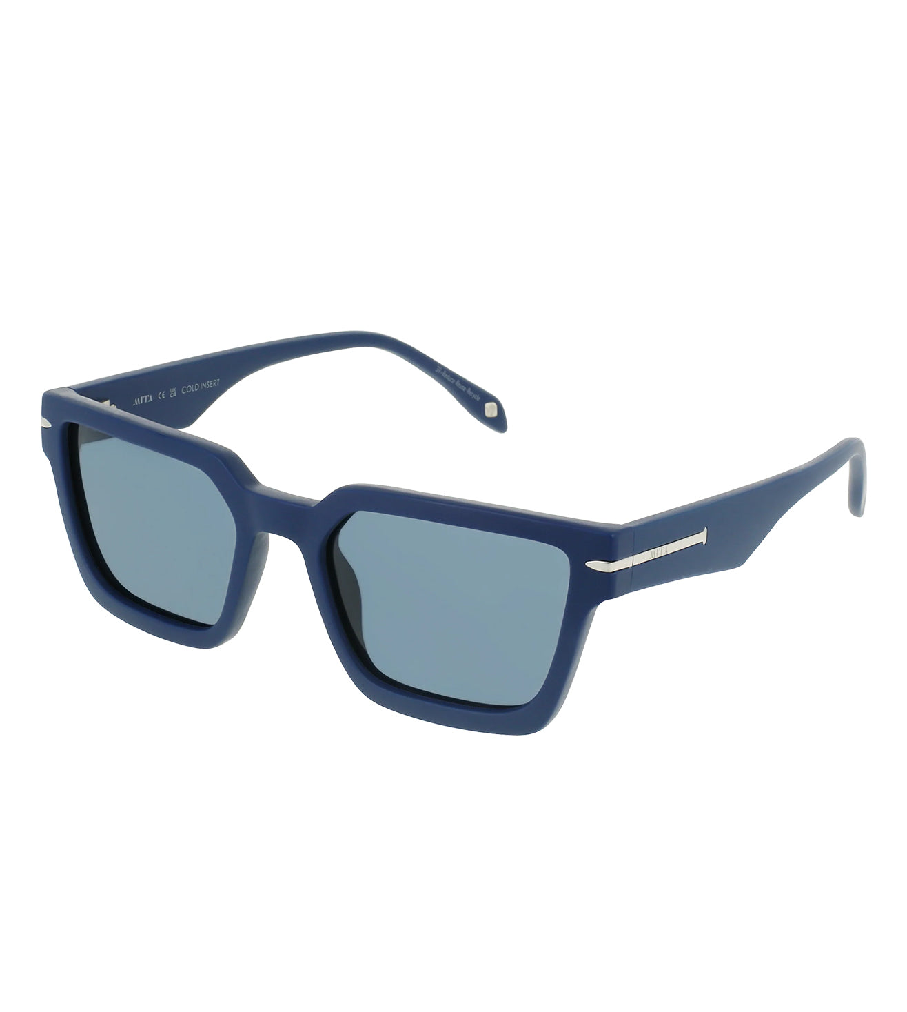 Mita Unisex Blue Rectangular Sunglasses