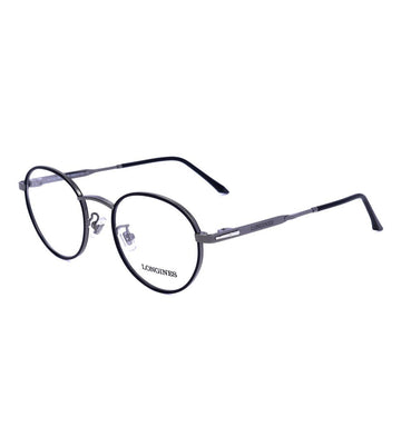 Longines Men's Black Round Optical Frame