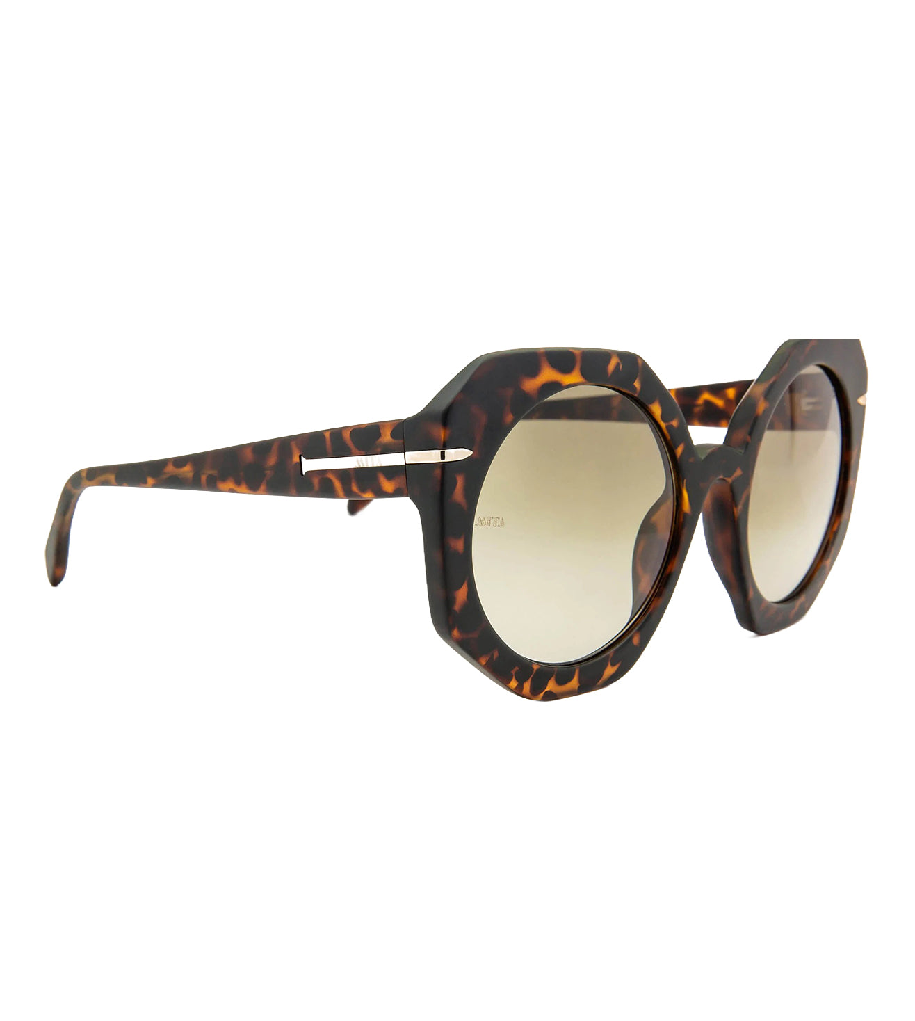 Mita Women's Light Green Round Sunglasses