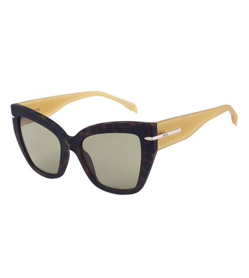 Mita Women's Light Yellow Butterfly Sunglasses