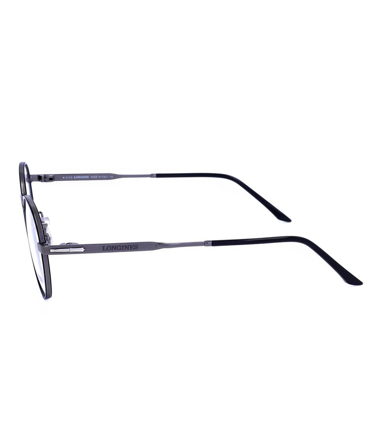 Longines Men's Black Round Optical Frame
