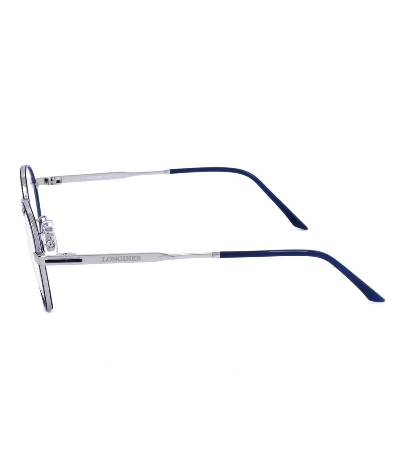 Longines Men's Blue Round Optical Frame