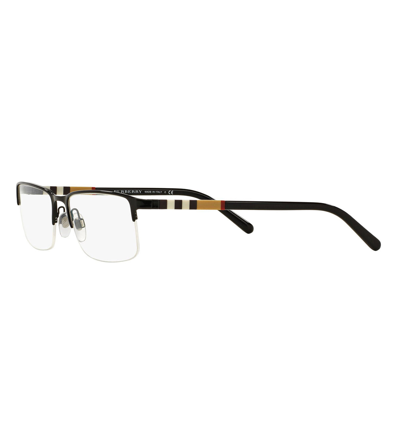 Burberry Men's Black Rectangular Optical Frames