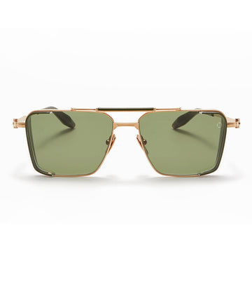 Akoni Unisex Dark Olive Navigator Sunglasses