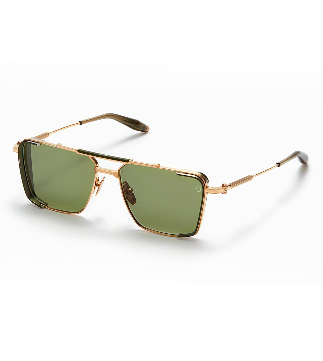 Akoni Unisex Dark Olive Navigator Sunglasses