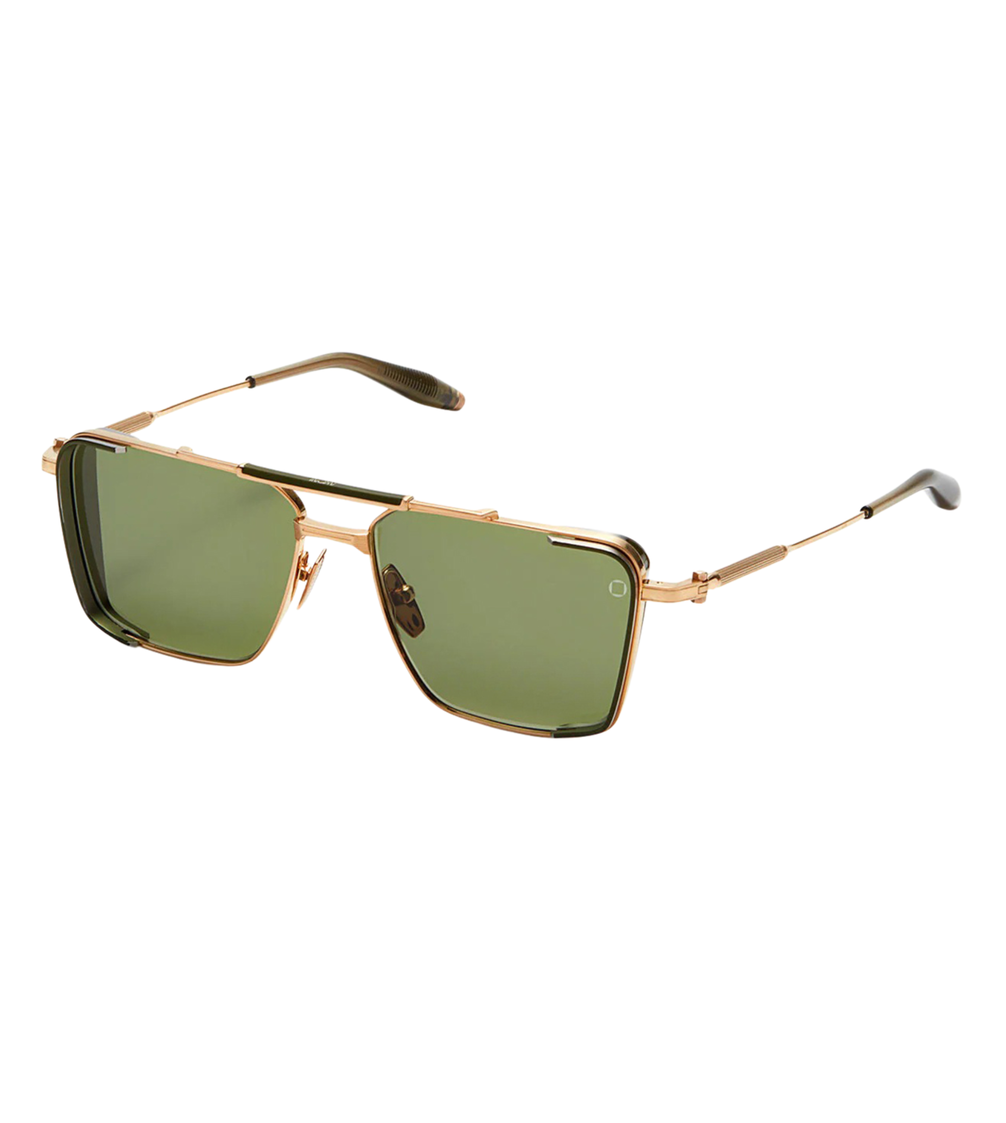 Akoni Unisex Dark Olive Navigator Sunglasses