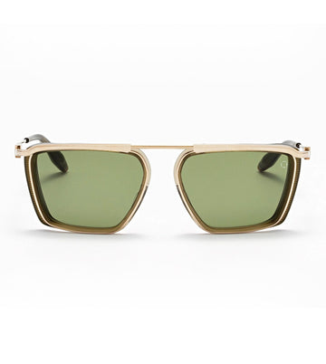 Akoni Unisex Dark Olive Navigator Sunglasses