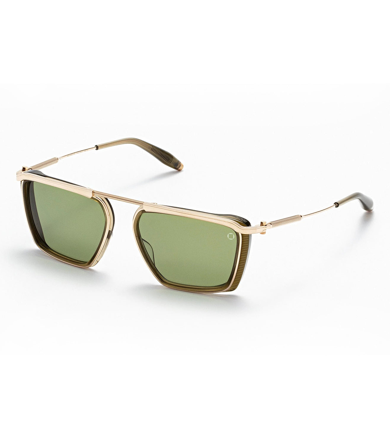 Akoni Unisex Dark Olive Navigator Sunglasses