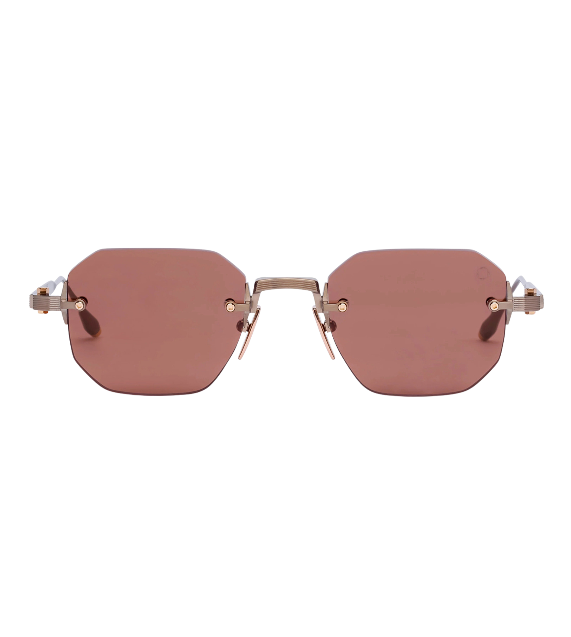 Akoni Unisex Brandy Geometric Sunglasses
