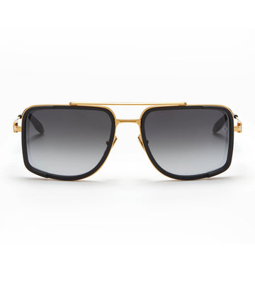 Akoni Men Grey Gradient Rectangular Sunglasses