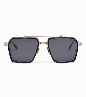 Akoni Unisex Dark Grey Navigator Sunglasses