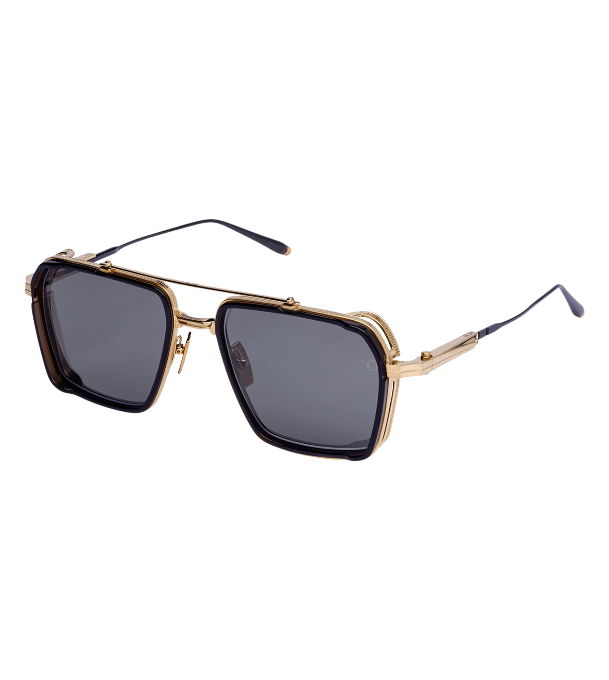 Akoni Unisex Dark Grey Navigator Sunglasses