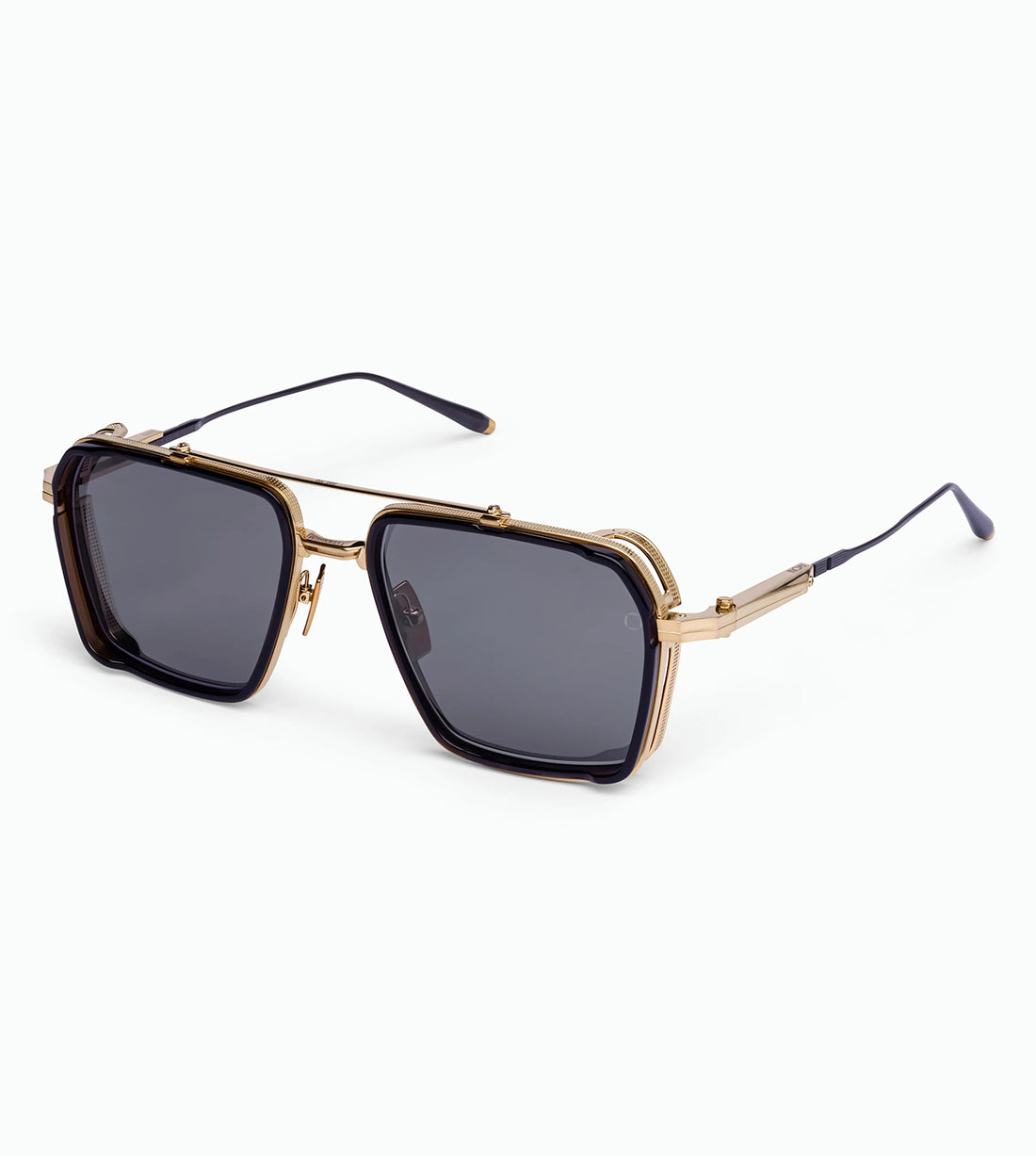Akoni Unisex Dark Grey Navigator Sunglasses