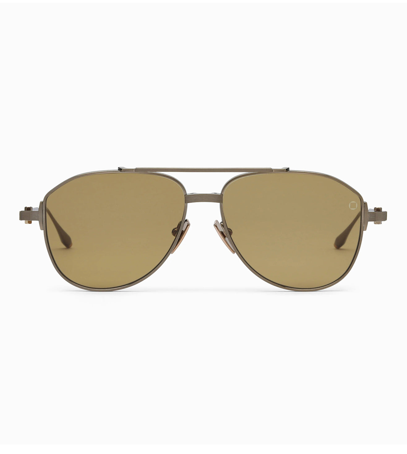 Akoni Men Dark Brown Aviator Sunglasses