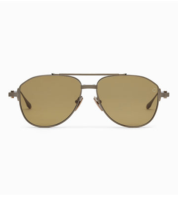 Akoni Men Dark Brown Aviator Sunglasses