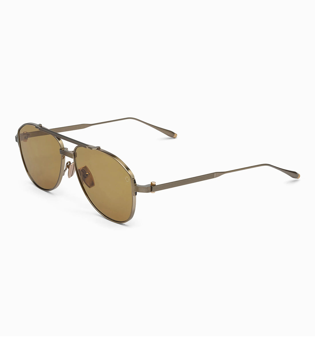 Akoni Men Dark Brown Aviator Sunglasses