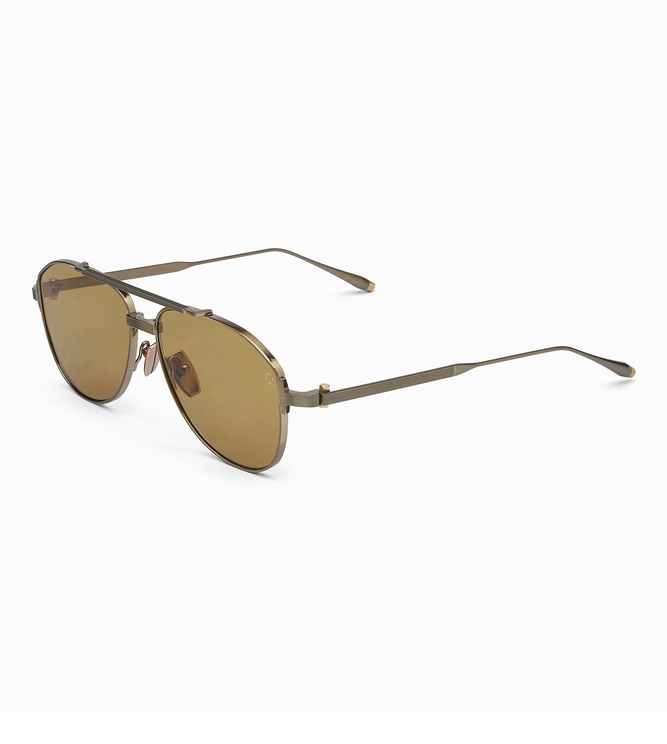 Akoni Men Dark Brown Aviator Sunglasses
