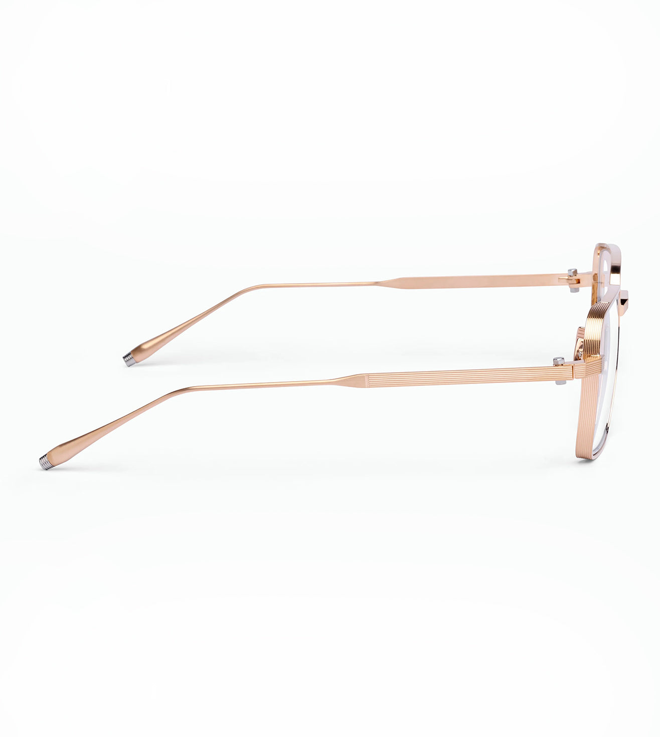 Akoni Unisex Brushed Gold Square Optical Frame
