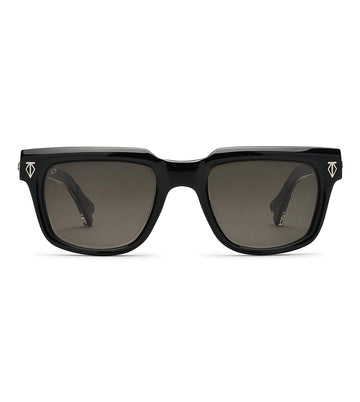 T Henri Unisex Black Square Sunglasses