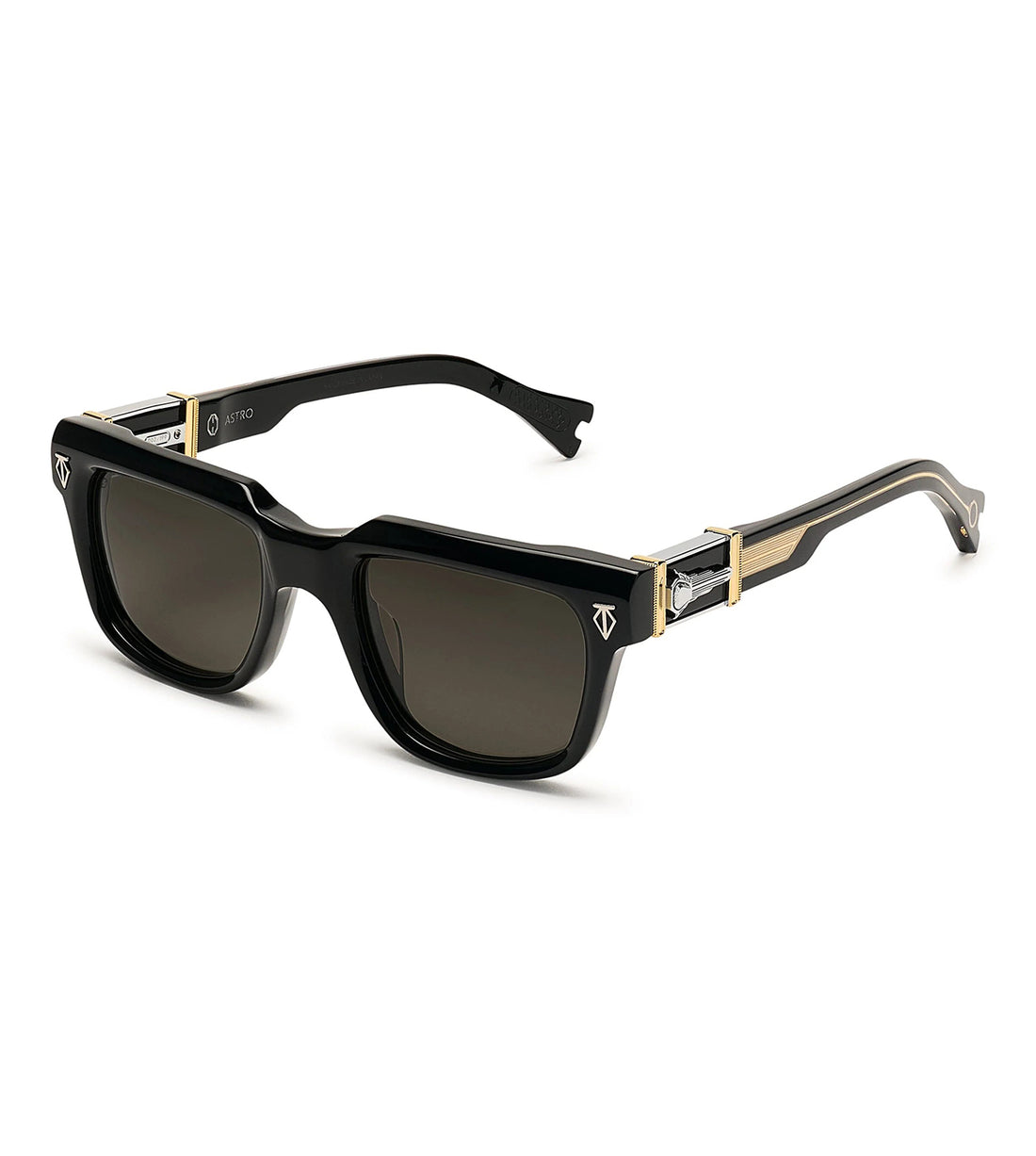 T Henri Unisex Black Square Sunglasses
