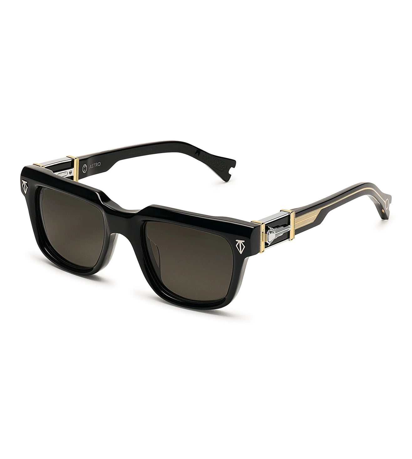 T Henri Unisex Black Square Sunglasses