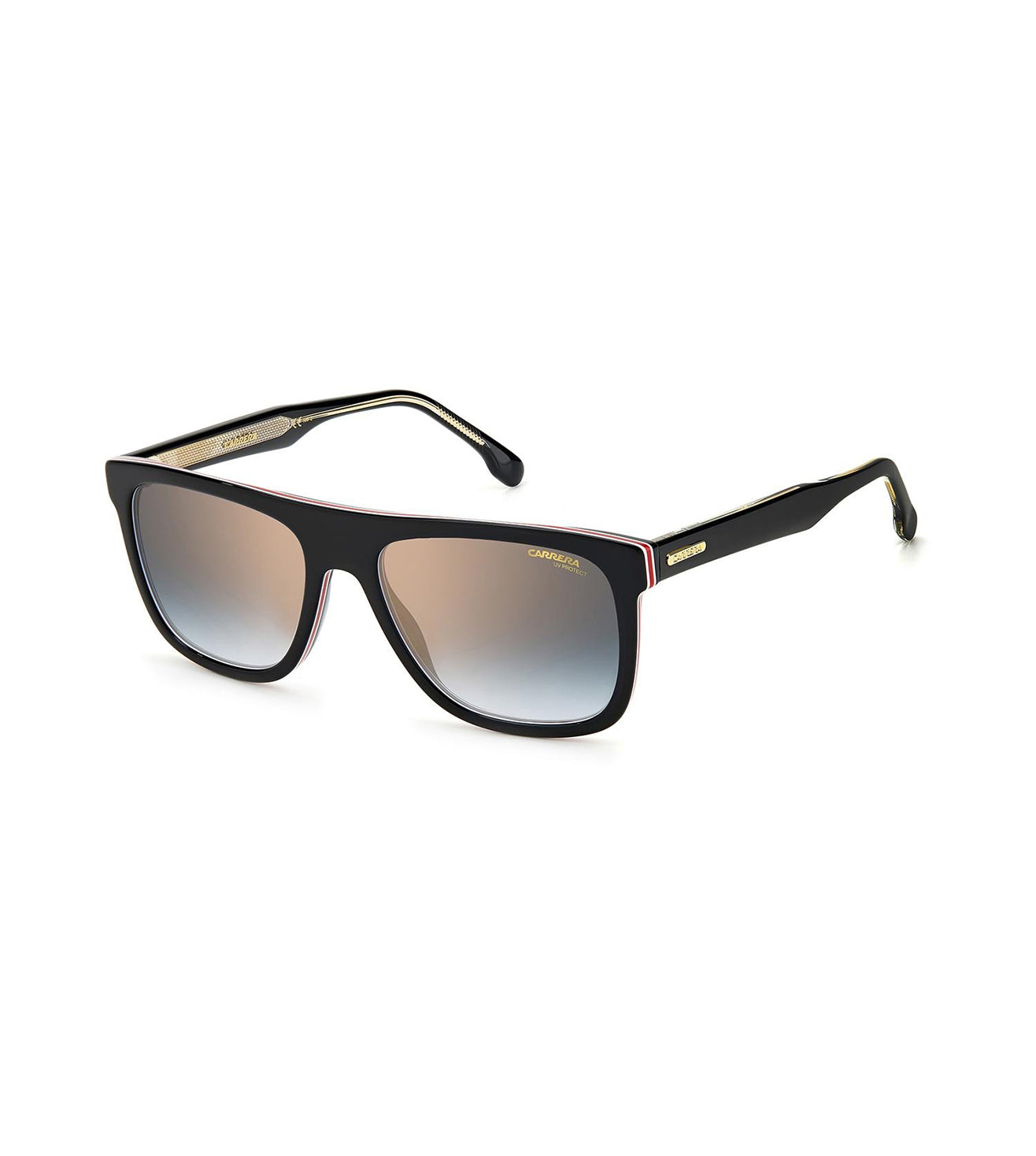 Carrera Men's Blue Mirror Gold Gradient Aviator Sunglasses-zoom-2