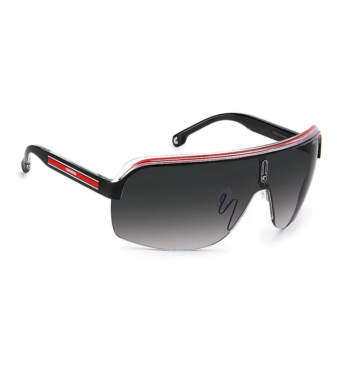 Carrera Top Car Men's Dark Grey Gradient Wraparound Sunglass