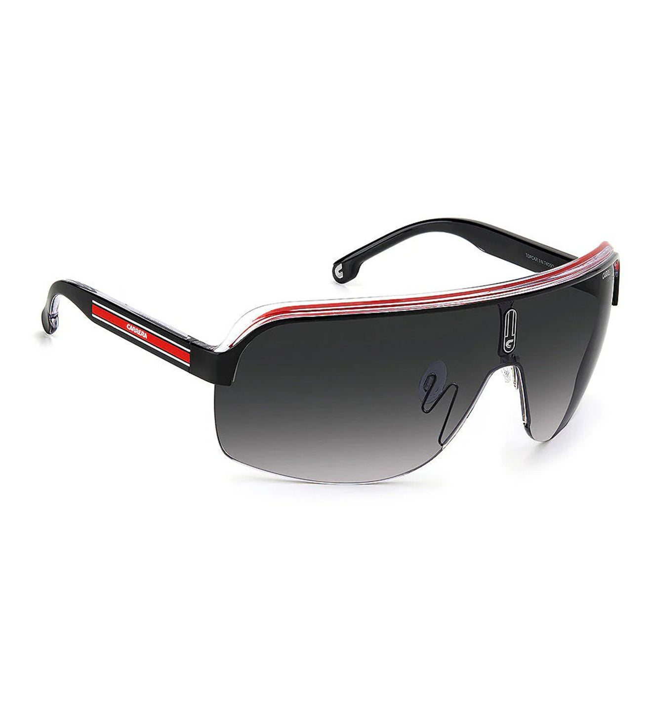 Carrera Top Car Men's Dark Grey Gradient Wraparound Sunglass
