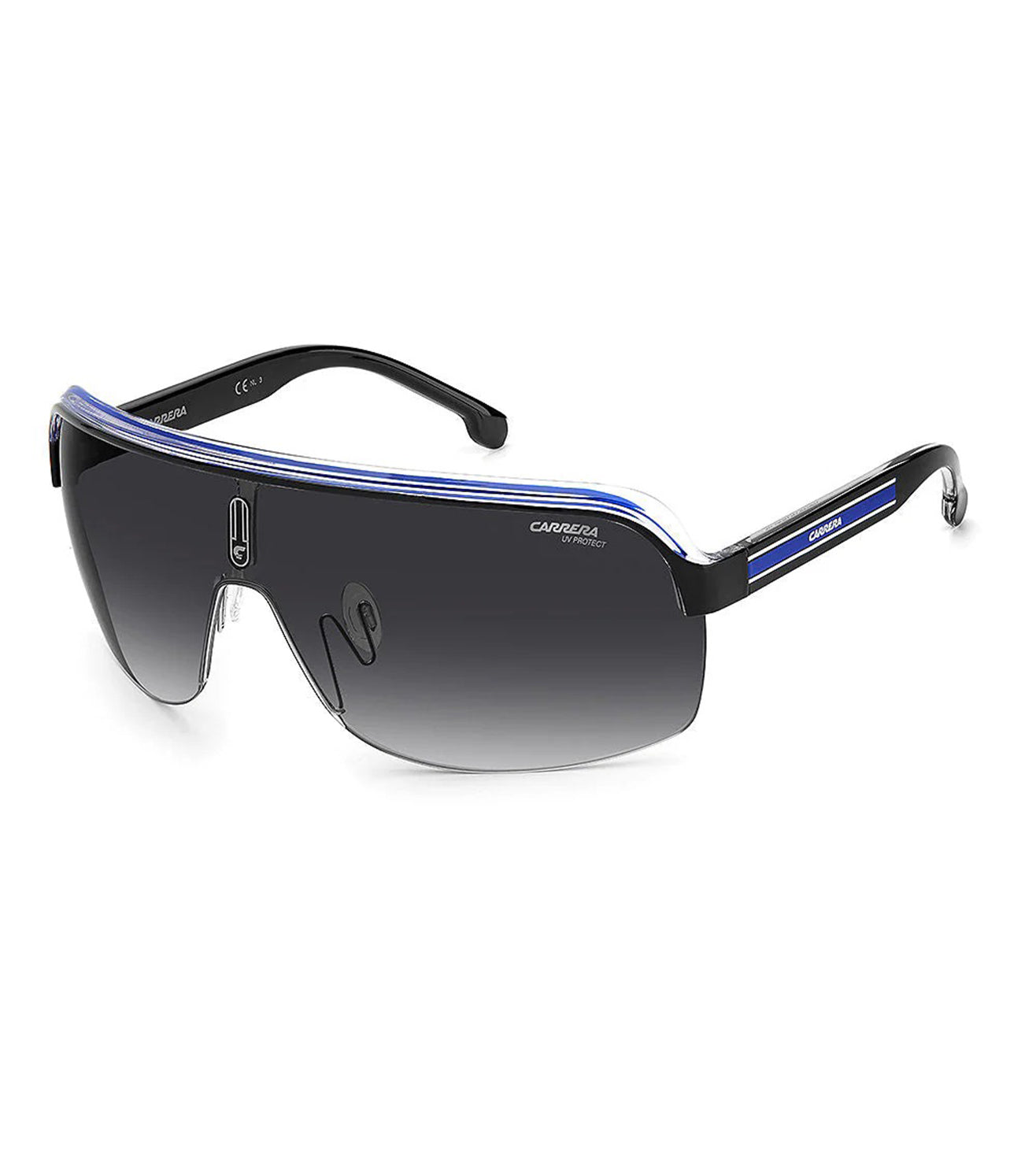 Carrera Top Car Men's Dark Grey Gradient  Wraparound Sunglass-zoom-2