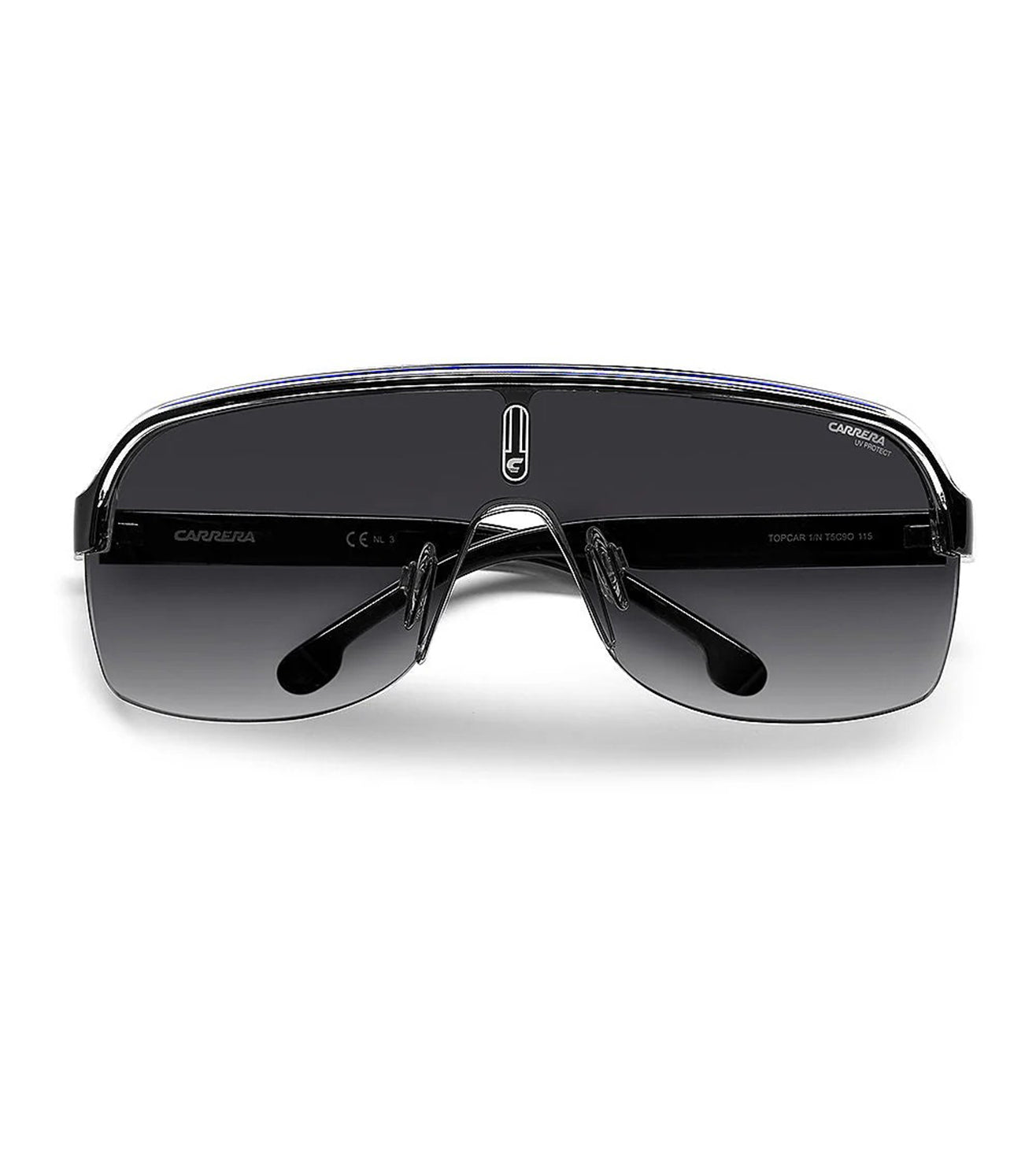 Carrera Top Car Men's Dark Grey Gradient  Wraparound Sunglass-zoom-3